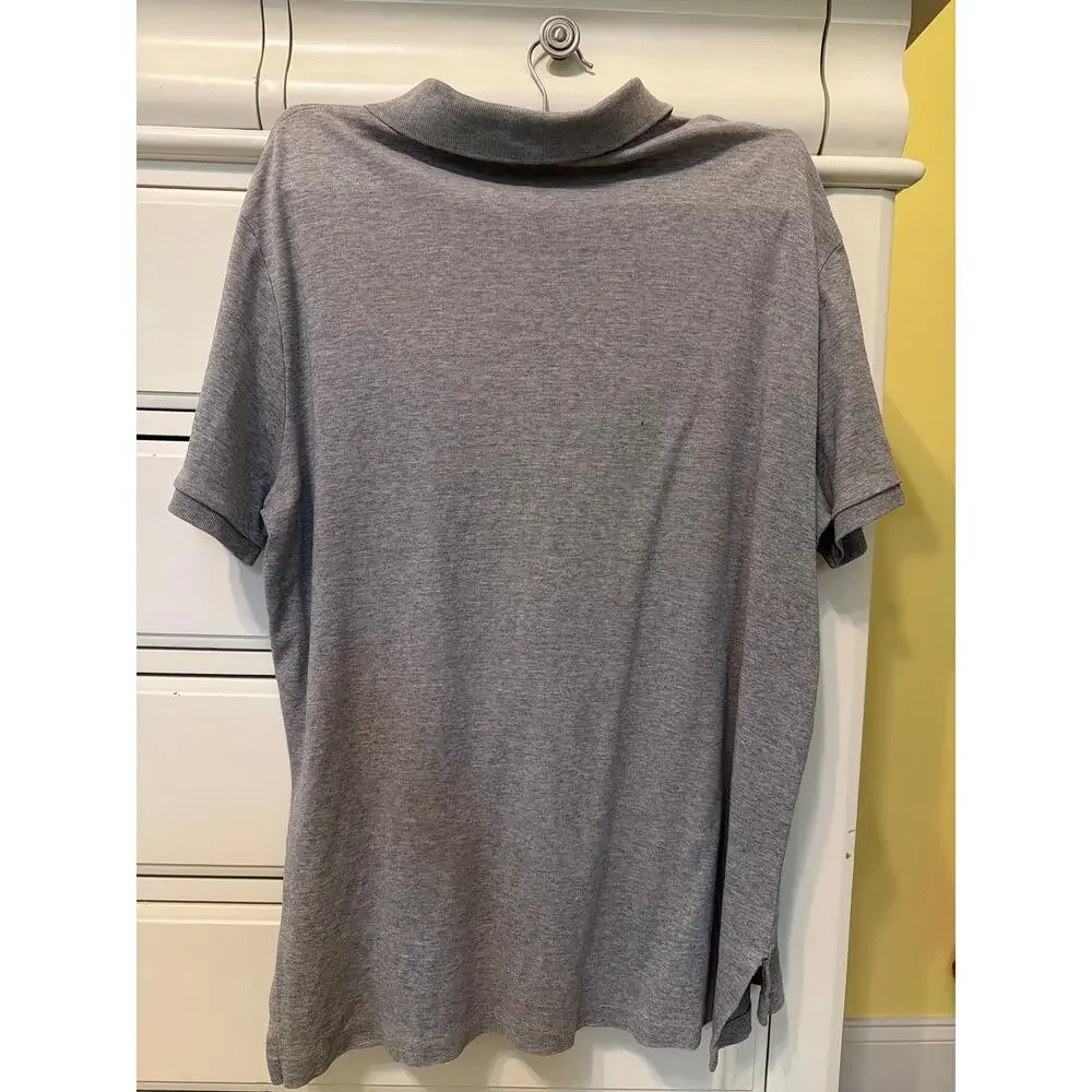 Polo Ralph Lauren Men's Polo Shirt Size Large Gray Cotton Shirt Golf Preppy